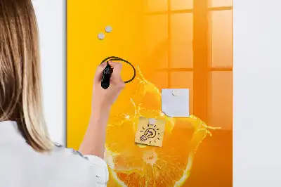 Törölhető tábla narancslé mintával