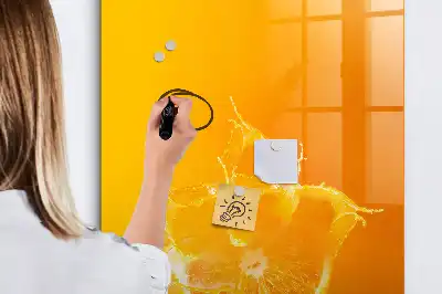 Törölhető tábla narancslé mintával