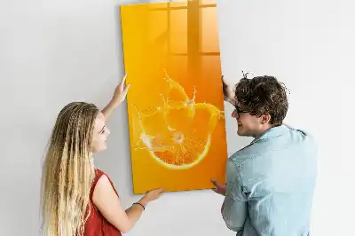 Törölhető tábla narancslé mintával