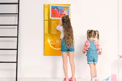 Törölhető tábla narancslé mintával