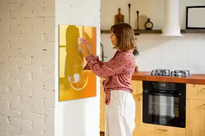 Törölhető tábla narancslé mintával