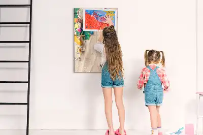 Írható mágneses tábla homokos tengerpart mintával