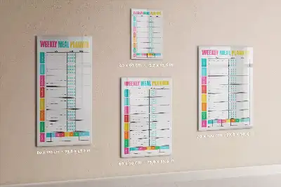 Heti étkezési tervező írható mágneses tábla