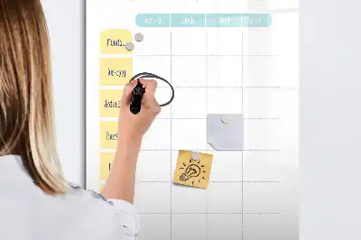 Heti étkezési tervező írható mágneses tábla