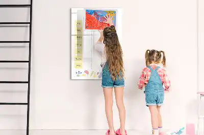 Heti étkezési tervező írható mágneses tábla