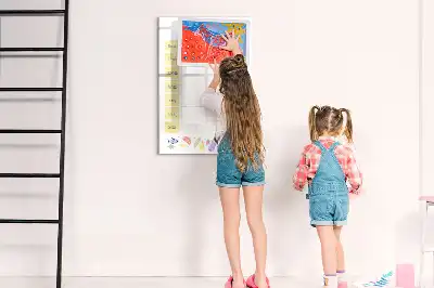 Heti étkezési tervező írható mágneses tábla