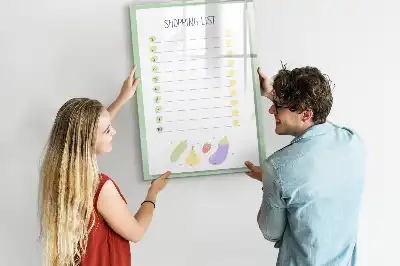 Bevásárlólista törölhető tábla