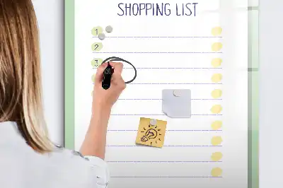 Bevásárlólista törölhető tábla