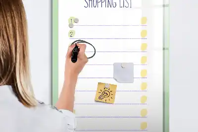 Bevásárlólista törölhető tábla