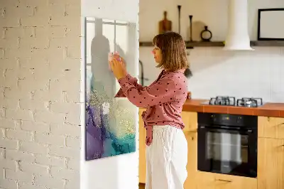 Írható mágneses tábla színes márvány mintával
