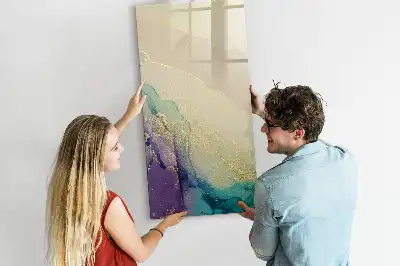 Írható mágneses tábla színes márvány mintával