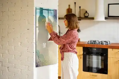 Törölhető tábla színes márvány mintás