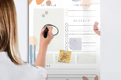 Napi tervező tábla törölhető kivitelben