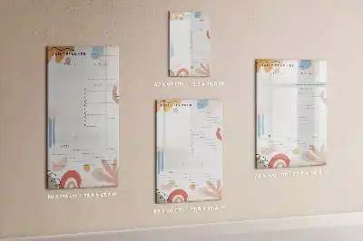 Napi tervező tábla törölhető kivitelben