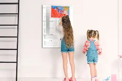 Írható mágneses étkezési tervező tábla mágneses kivitelben