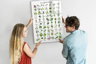 Törölhető tábla zöldséges mintával