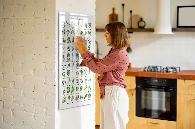 Törölhető tábla zöldséges mintával