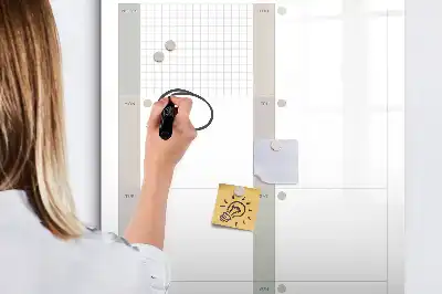 Heti tervező mágneses tábla írható felületű