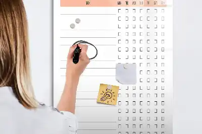 Törölhető takarítási ellenőrzőlista törölhető tábla formátumban