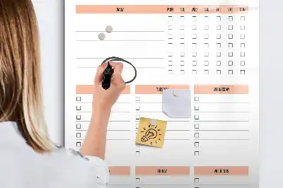 Írható mágneses tábla takarítási ellenőrzőlista