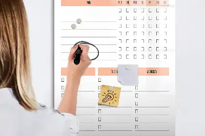 Írható mágneses tábla takarítási ellenőrzőlista