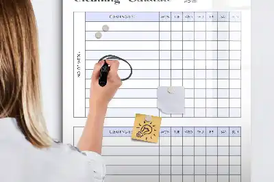 Takarítási órarend törölhető tábla kivitelben