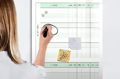 Írható mágneses teendőlista tábla mágneses felülettel