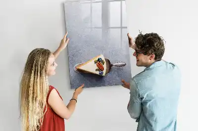 Írható mágneses tábla egy szelet torta formájú