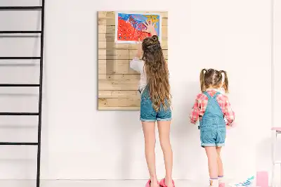 Írható mágneses tábla világos deszka mintázattal