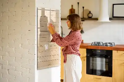 Írható mágneses tábla világos deszka mintázattal