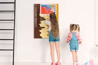 Törölhető tábla jégkrém öntettel mintával