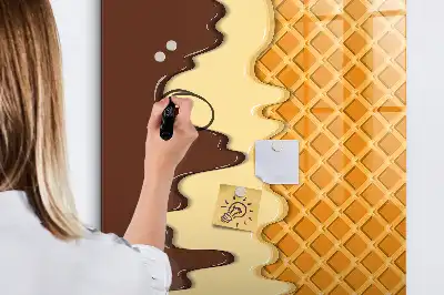 Törölhető tábla jégkrém öntettel mintával