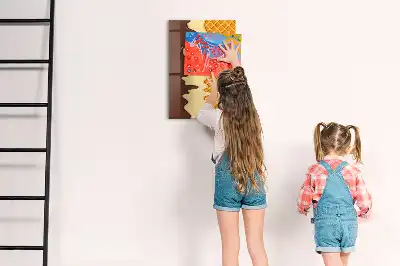 Törölhető tábla jégkrém öntettel mintával