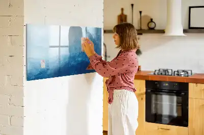 Mágneses törölhető tábla víz absztrakció mintával