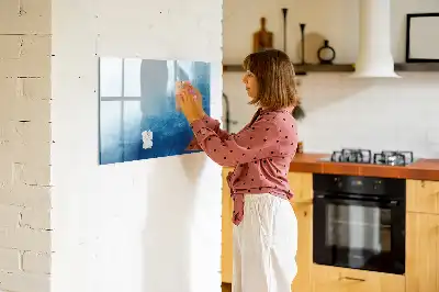 Mágneses törölhető tábla víz absztrakció mintával