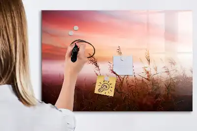 Mágneses tábla filctollal ködös reggel mintával