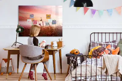 Mágneses tábla filctollal ködös reggel mintával