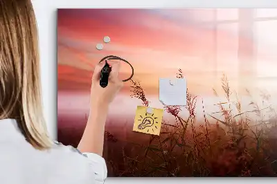 Mágneses tábla filctollal ködös reggel mintával