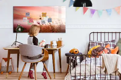 Mágneses tábla filctollal ködös reggel mintával