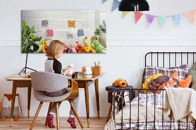 Mágneses törölhető tábla zöldségek az asztalon mintával