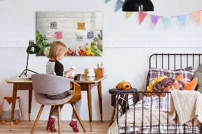 Mágneses törölhető tábla zöldségek az asztalon mintával