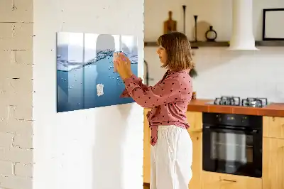 Mágneses törölhető tábla vízközeli képpel