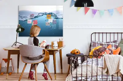 Mágneses törölhető tábla vízközeli képpel