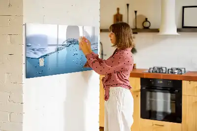 Mágneses törölhető tábla vízközeli képpel