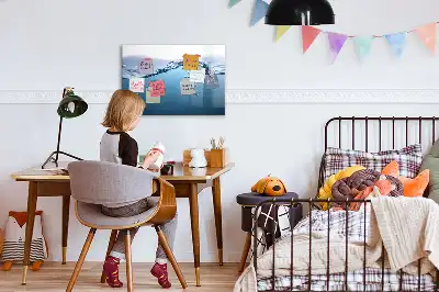 Mágneses törölhető tábla vízközeli képpel