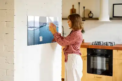 Mágneses törölhető tábla vízközeli képpel