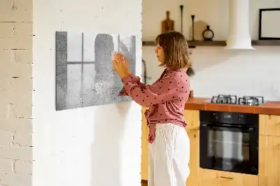 Mágneses törölhető tábla nyers fal kivitelben