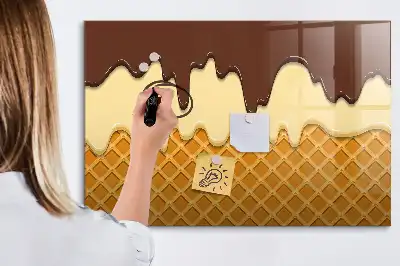 Mágneses törölhető tábla jégkrém mintás