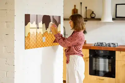 Mágneses törölhető tábla jégkrém mintás
