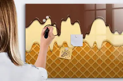 Mágneses törölhető tábla jégkrém mintás